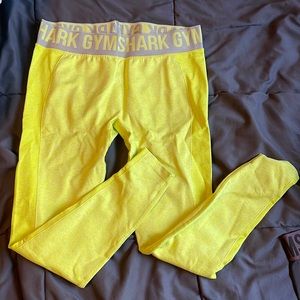 Large yellow marl gymshark flex leggings never worn